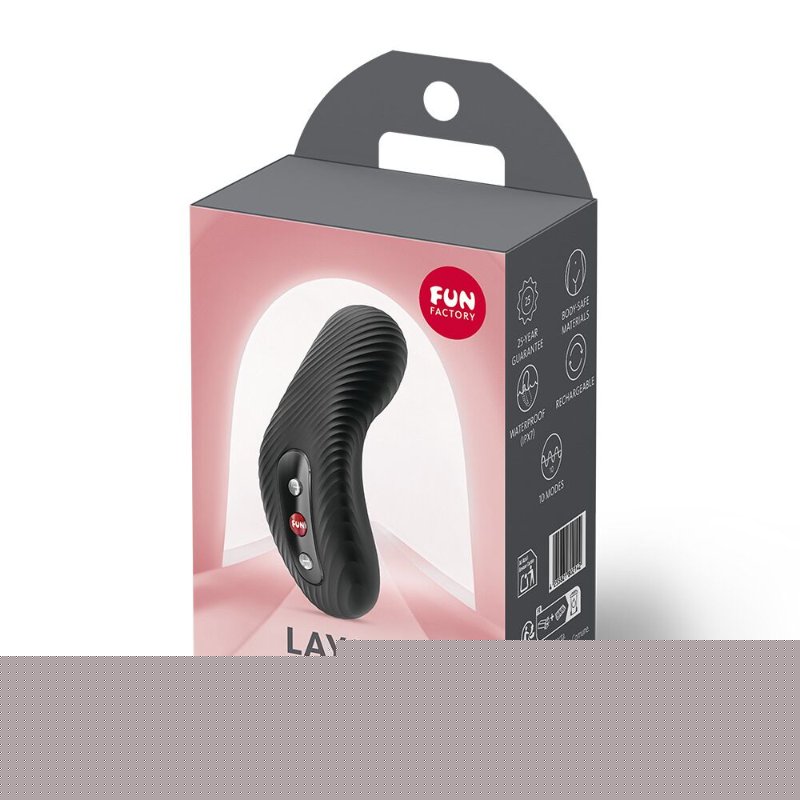 Накладний вібратор Fun Factory LAYA III Black, ефект постукування пальцем