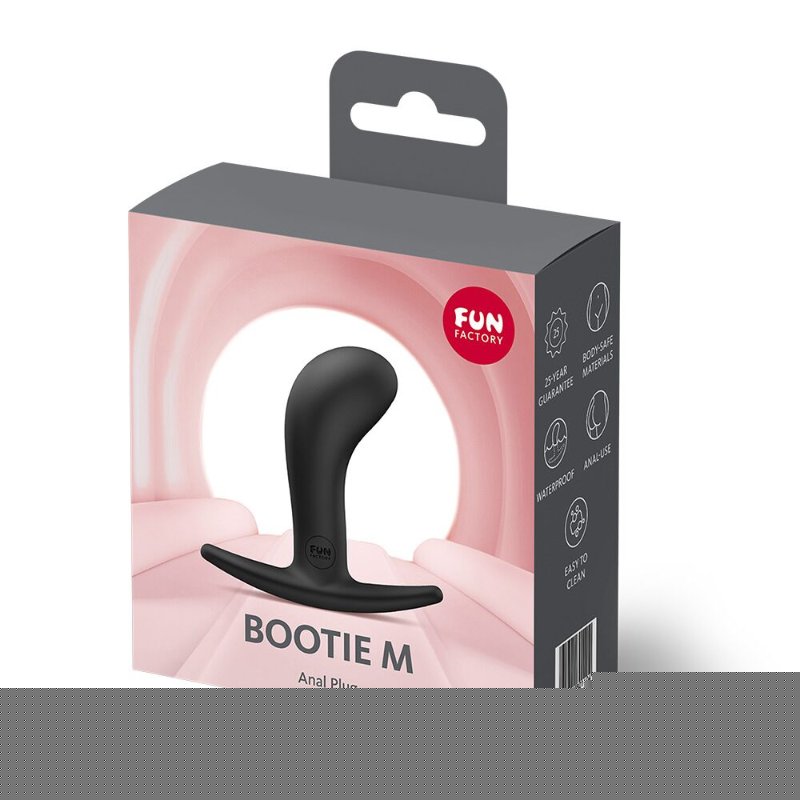 Анальна пробка Fun Factory BOOTIE M Black, діаметр 3,3 см, тонкий обмежувач