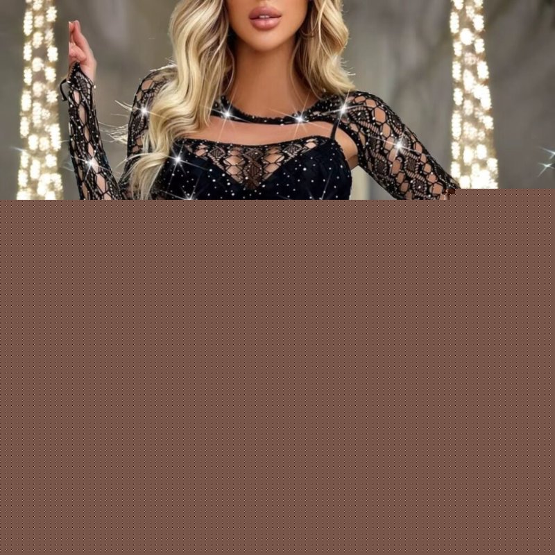 Бодістокінг-сукня JSY WW7096 Black One Size