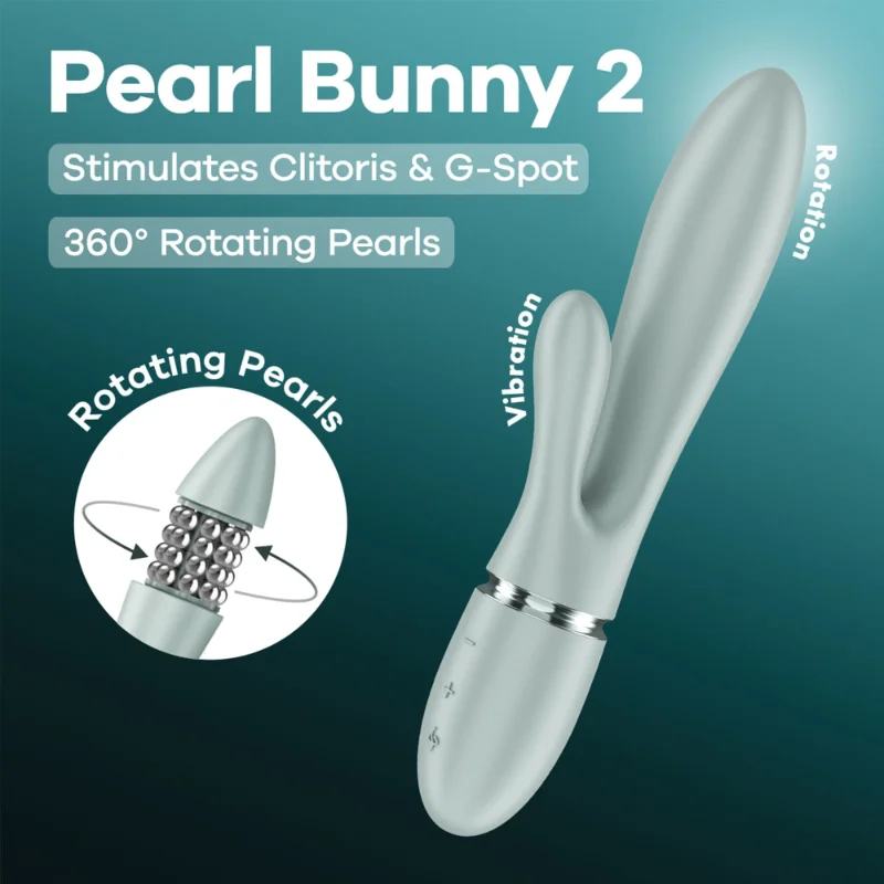 Вібратор-кролик Satisfyer Pearl Bunny 2 Greygreen