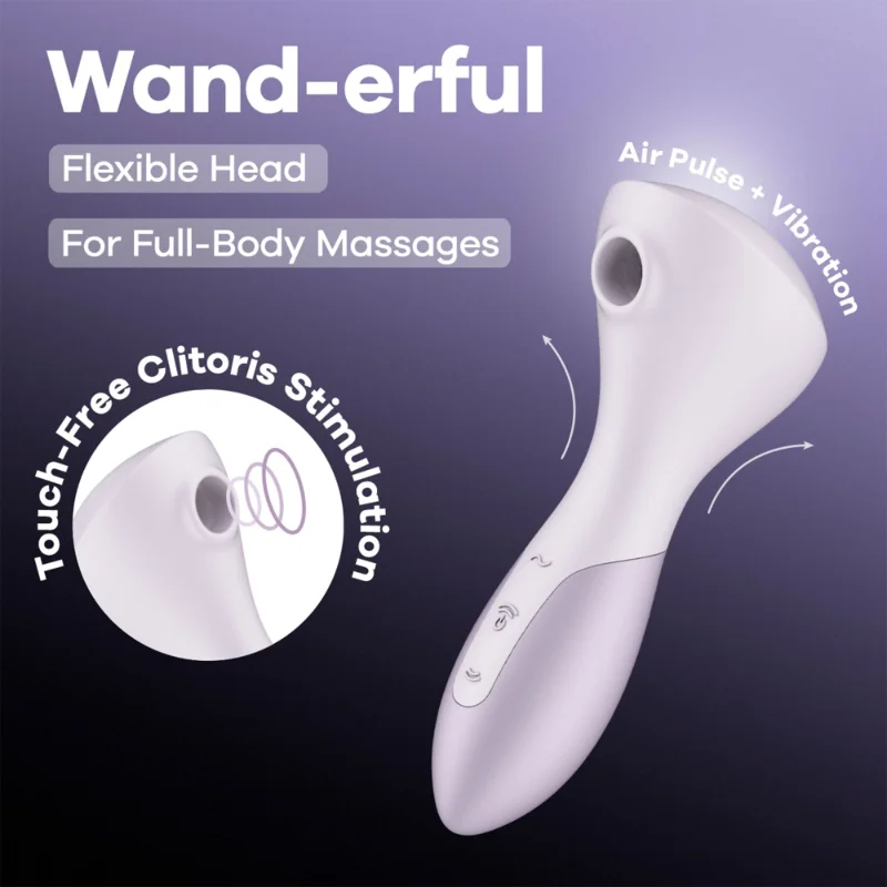Вібромасажер Satisfyer Wand-erful з вакуумною кліторальною стимуляцією
