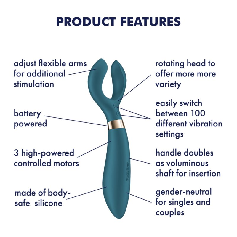 Вібратор для пар Satisfyer Endless Fun Battery Series, три мотора, багатофункціональний