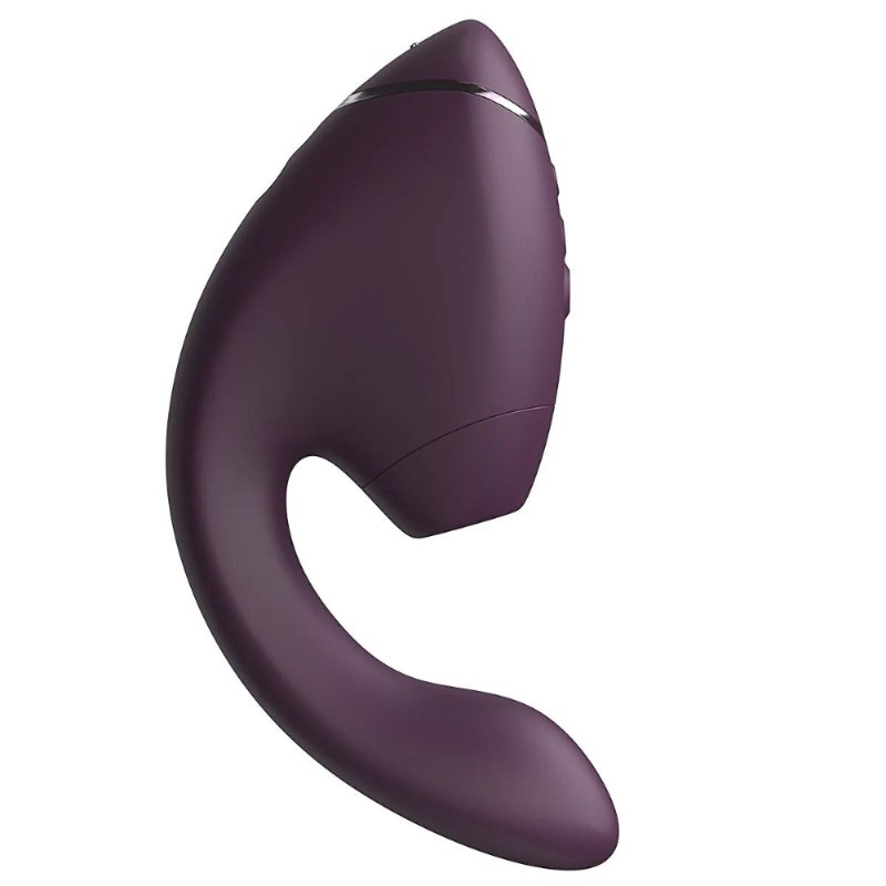 Подвійний вакуумний кліторальний стимулятор з вібрацією Womanizer Next Duo - Dark Purple