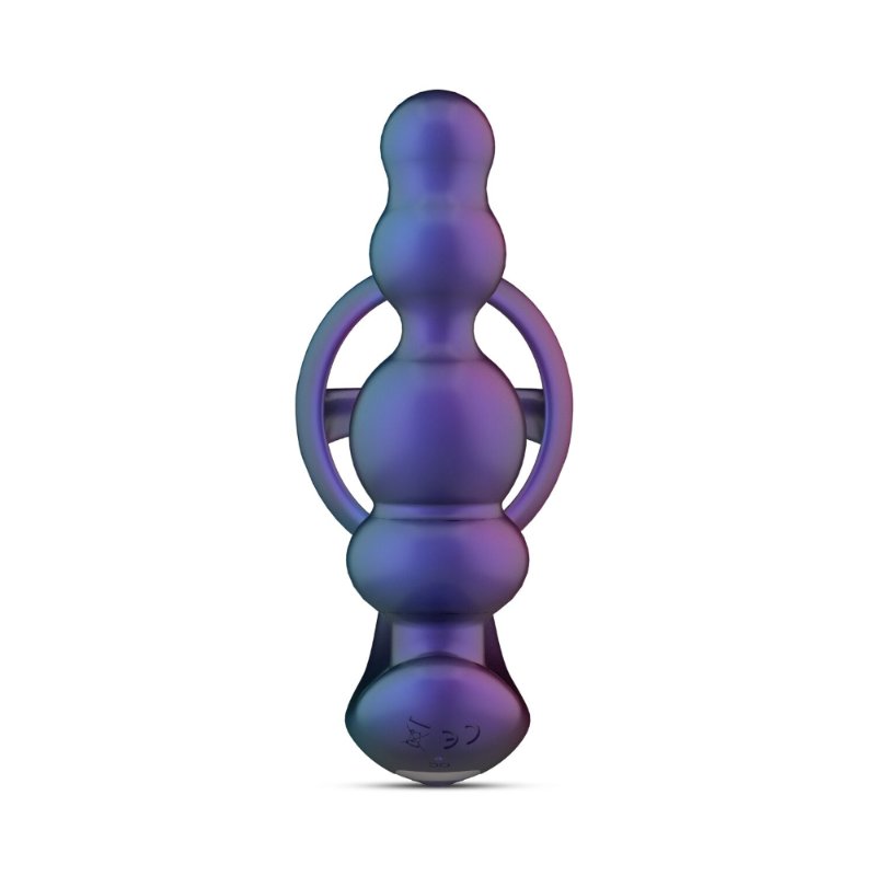 Анальний вібратор з ерекційним кільцем Hueman - Stellar Force Anal Beads with Cockring