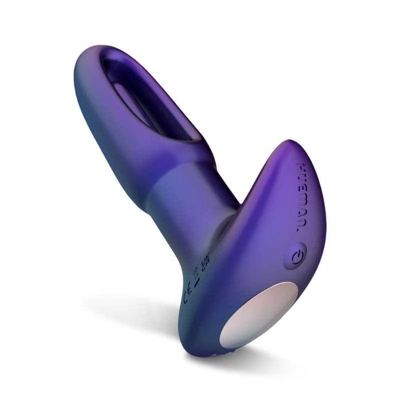 Анальна пробка з віброязичком Hueman - Voyager Butt Plug With Tapping