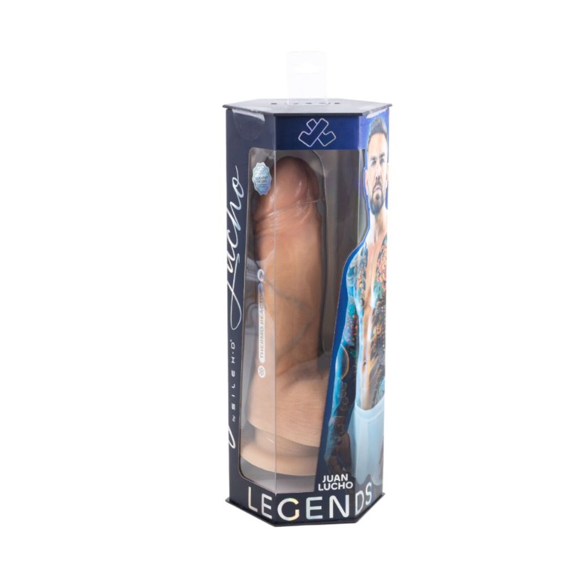 Фалоімітатор SilexD Legends - Juan Lucho Dildo 9" двошаровий, силікон+Silexpan