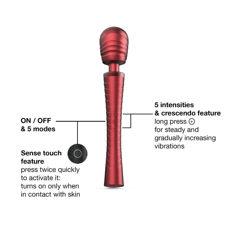 Вібромасажер MAN.WAND EDGY Velvet Red