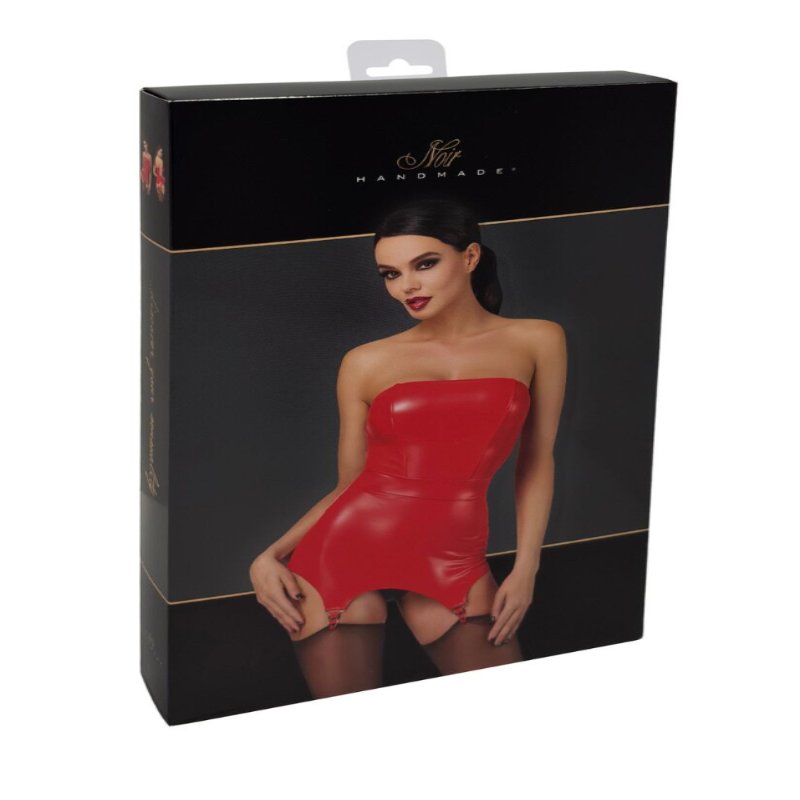 Корсет із підв'язками для панчіх Noir Handmade F368 Bombshell Fierce Corset-belt Red XS