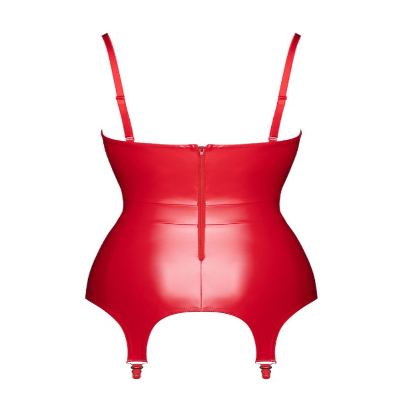 Корсет з підв'язками для панчіх Noir Handmade F368 Bombshell Fierce Corset-belt Red XL