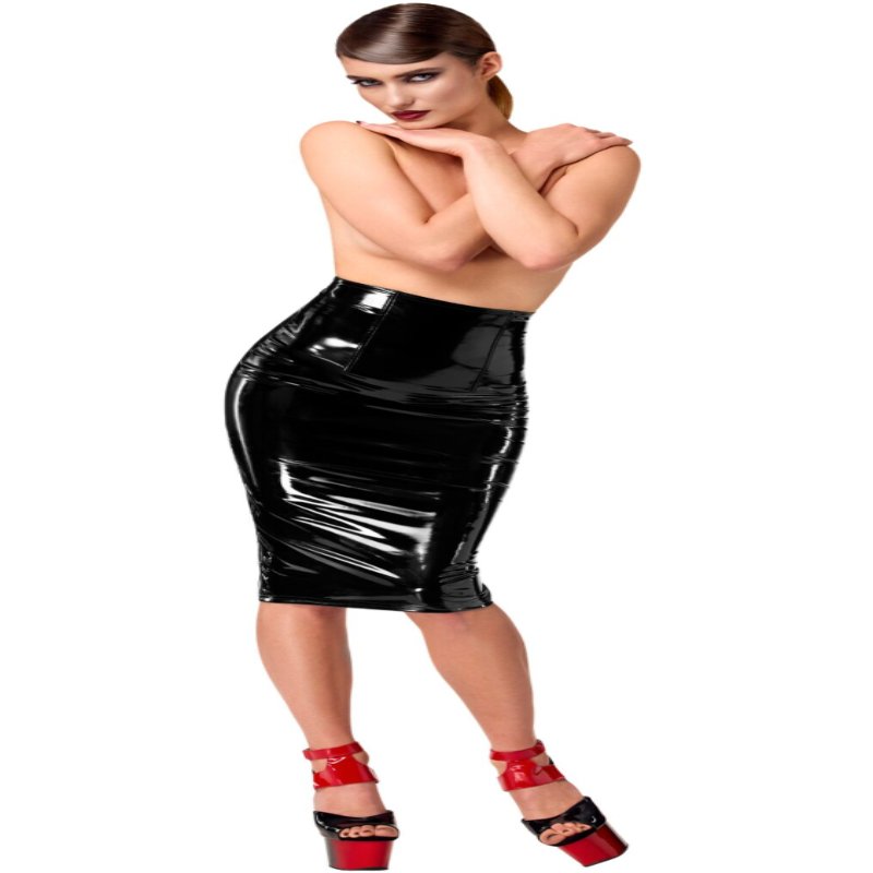 Спідниця Noir Handmade F378 Dominae Column PVC pencil skirt L