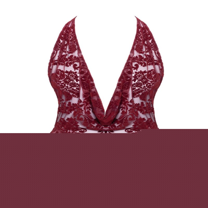 Боді Noir Handmade F386 Kink Royal cascade bodysuit S