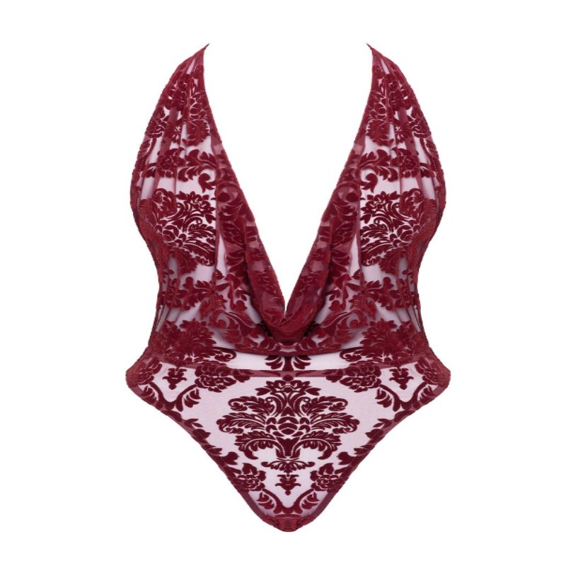 Боді Noir Handmade F386 Kink Royal cascade bodysuit L