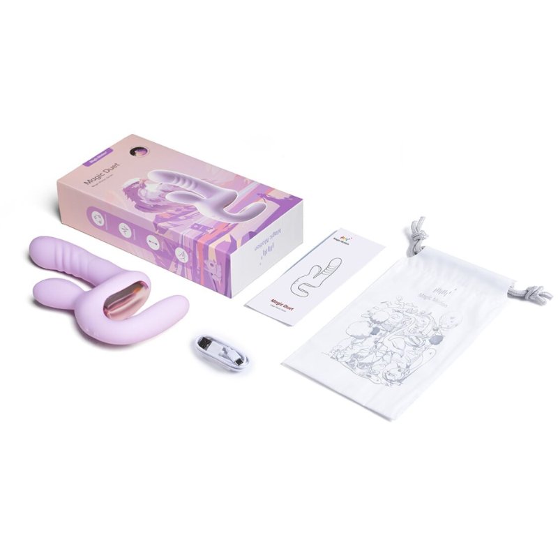 Смарт-пульсатор Magic Motion Magic Duet Purple, подвійний, 10 режимів пульсації, 10 режимів вібрації