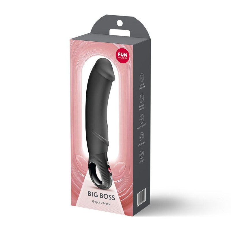 Вібратор для точки G Fun Factory BIG BOSS Black, дуже потужний, 23,5 см