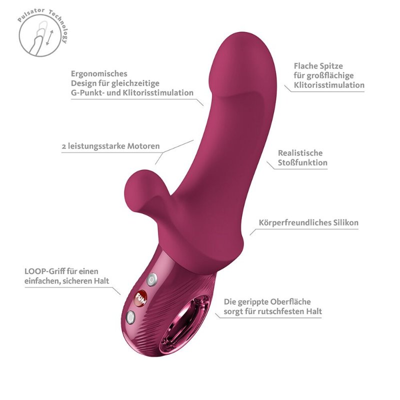 Пульсатор Fun Factory Bi Stronic Curve Wine Red