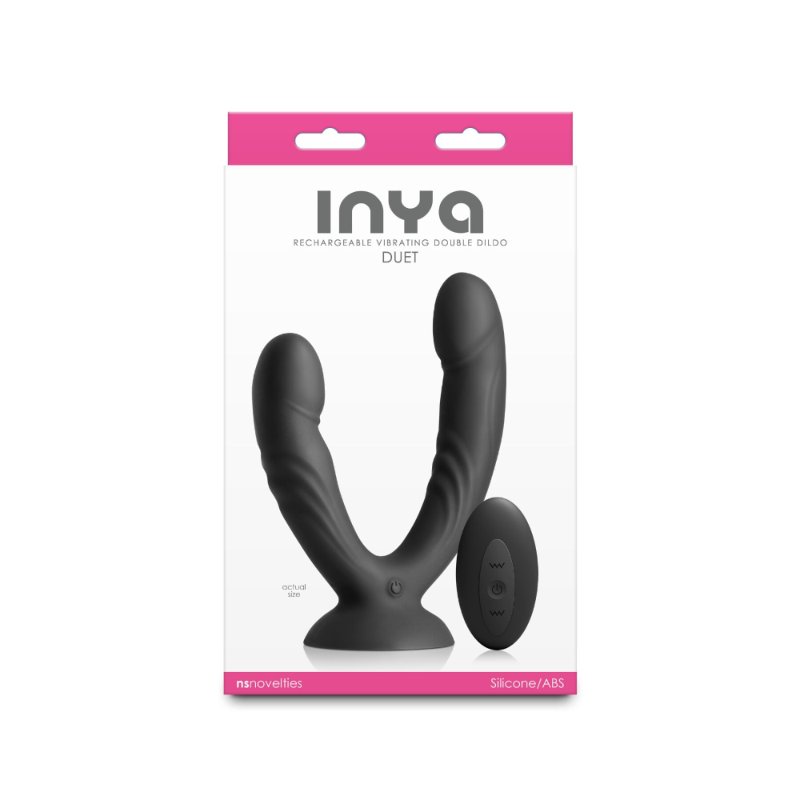 Подвійний ділдо з вібрацією NS Novelties INYA - Duet - Black