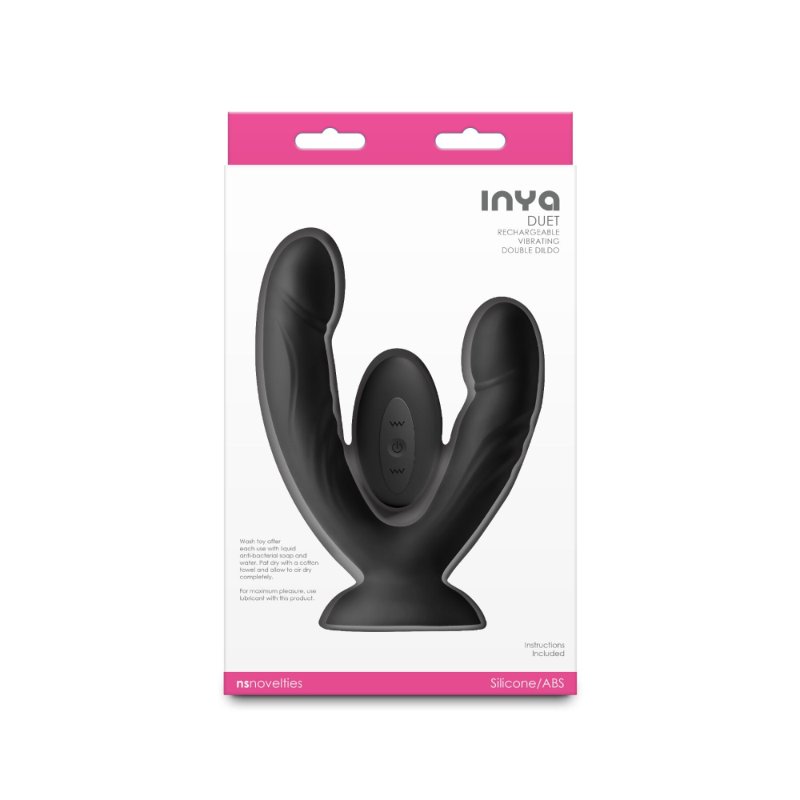 Подвійний ділдо з вібрацією NS Novelties INYA - Duet - Black