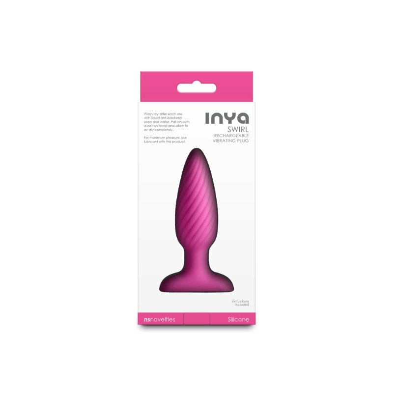 Анальна пробка з вібрацією NS Novelties INYA - Swirl - Pink