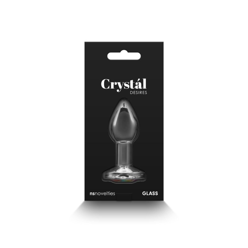 Скляна анальна пробка NS Novelties Crystal - Desires - Rainbow Gem - Small