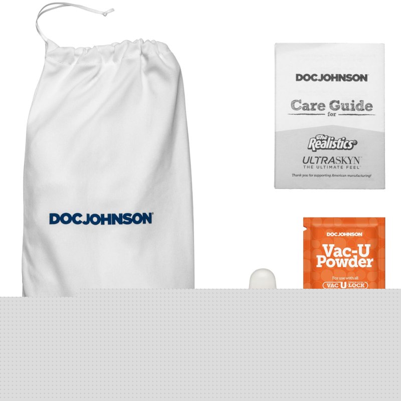 Фалоімітатор Doc Johnson The Realistic Cock ULTRASKYN - 8 Inch with Balls Caramel