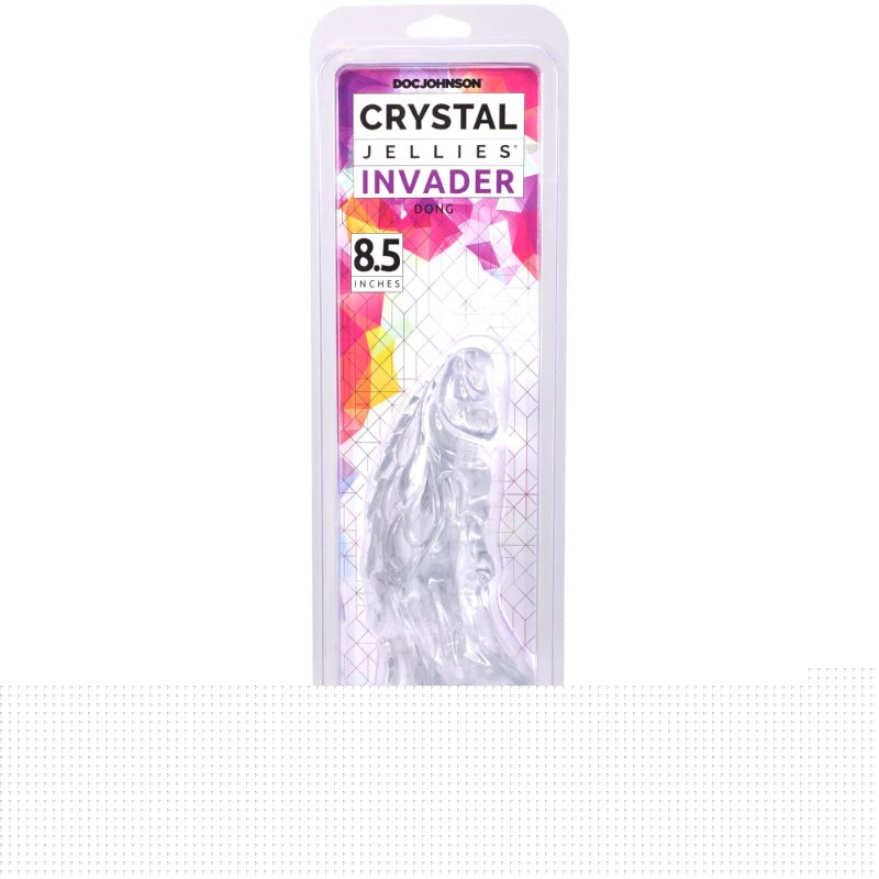Фентезійний фалоімітатор Doc Johnson Crystal Jellies - Invader Dong 8.5 Inch - Clear