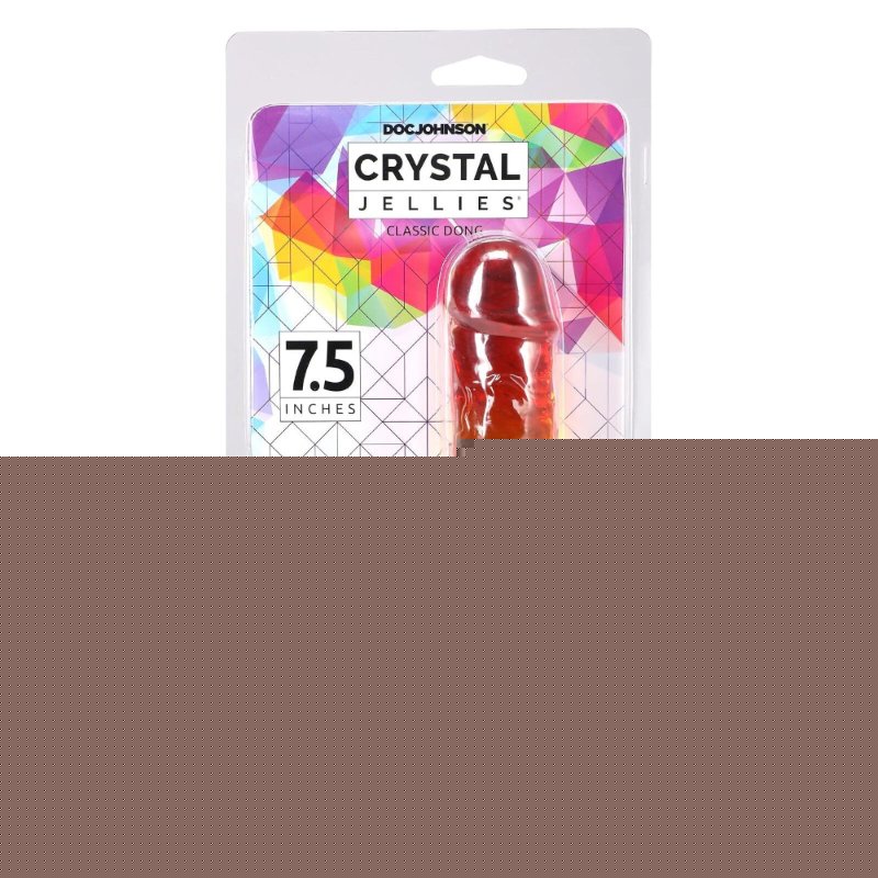 Фалоімітатор Doc Johnson Crystal Jellies - 7.5 Inch Dong - Rainbow