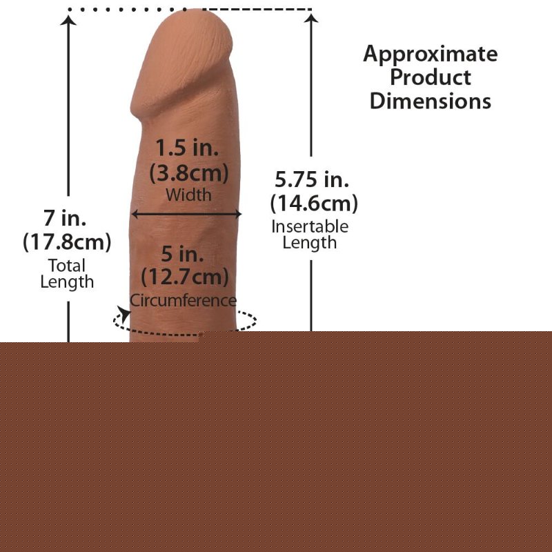 Фалоімітатор Doc Johnson The Realistic Cock ULTRASKYN - 7 Inch with Balls Caramel