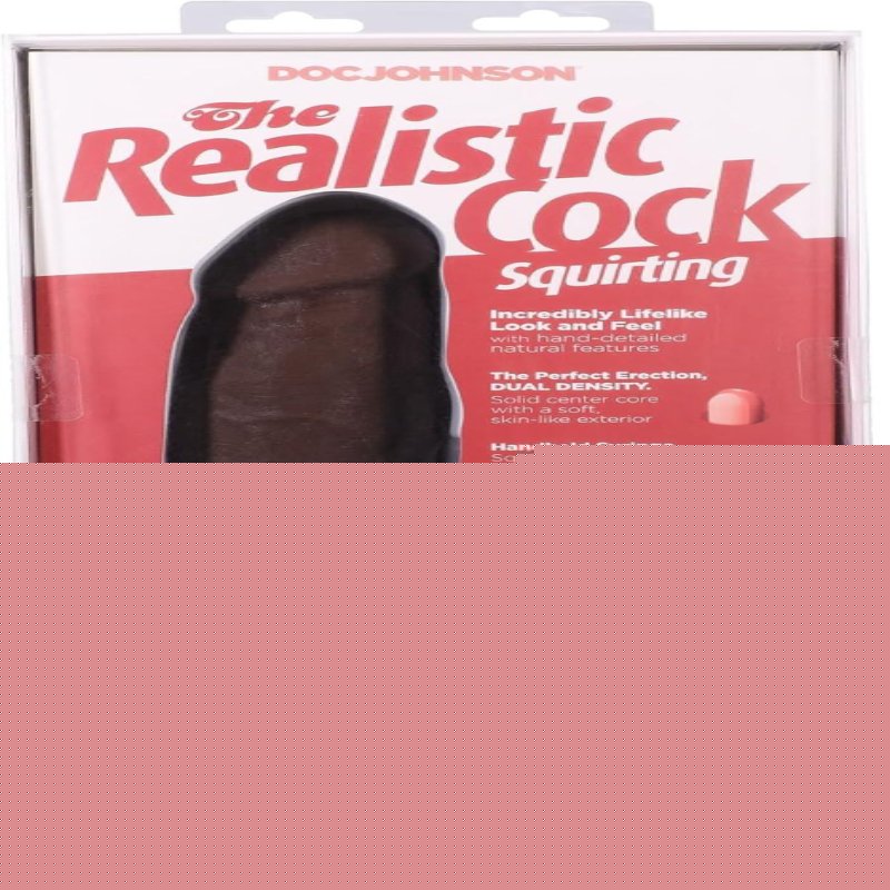 Фалоімітатор, що кінчає Doc Johnson The Realistic Cock ULTRASKYN - Squirting 9,5 Inch Chocolate
