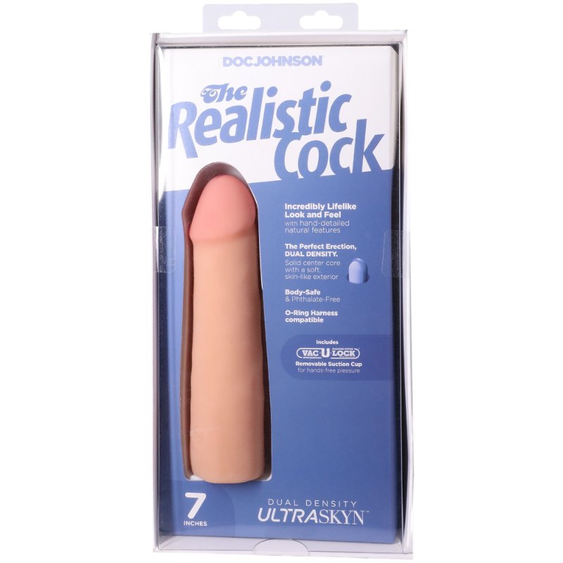 Фалоімітатор Doc Johnson The Realistic Cock ULTRASKYN - 7 Inch Vanilla