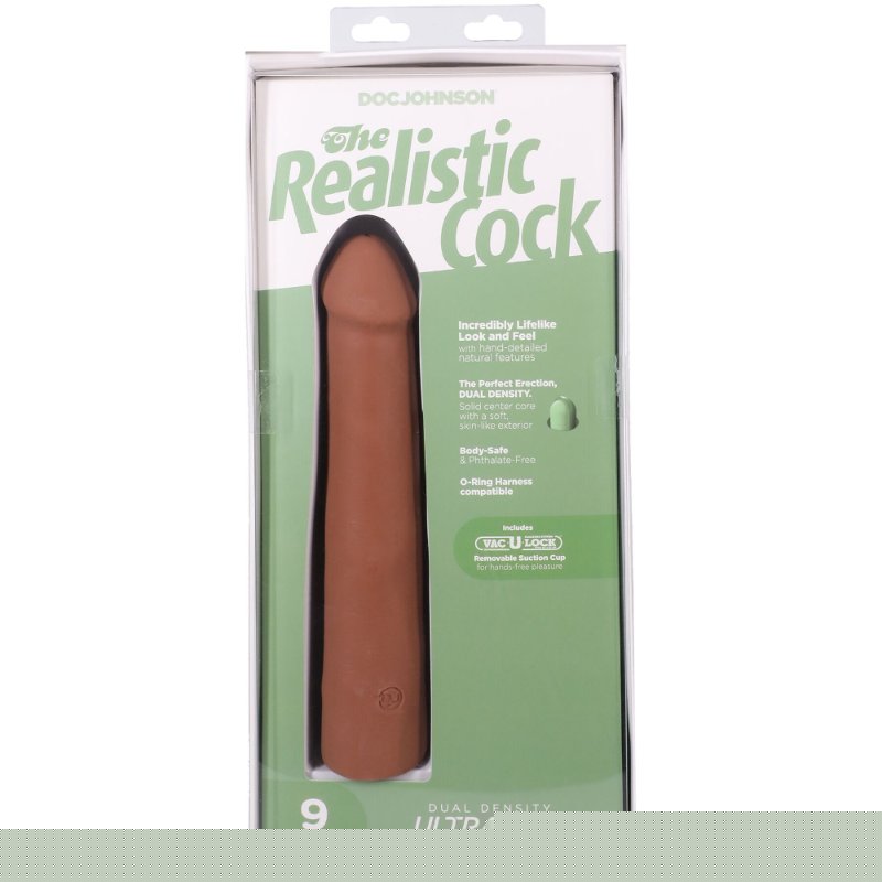 Фалоімітатор Doc Johnson The Realistic Cock ULTRASKYN - 9 Inch Caramel