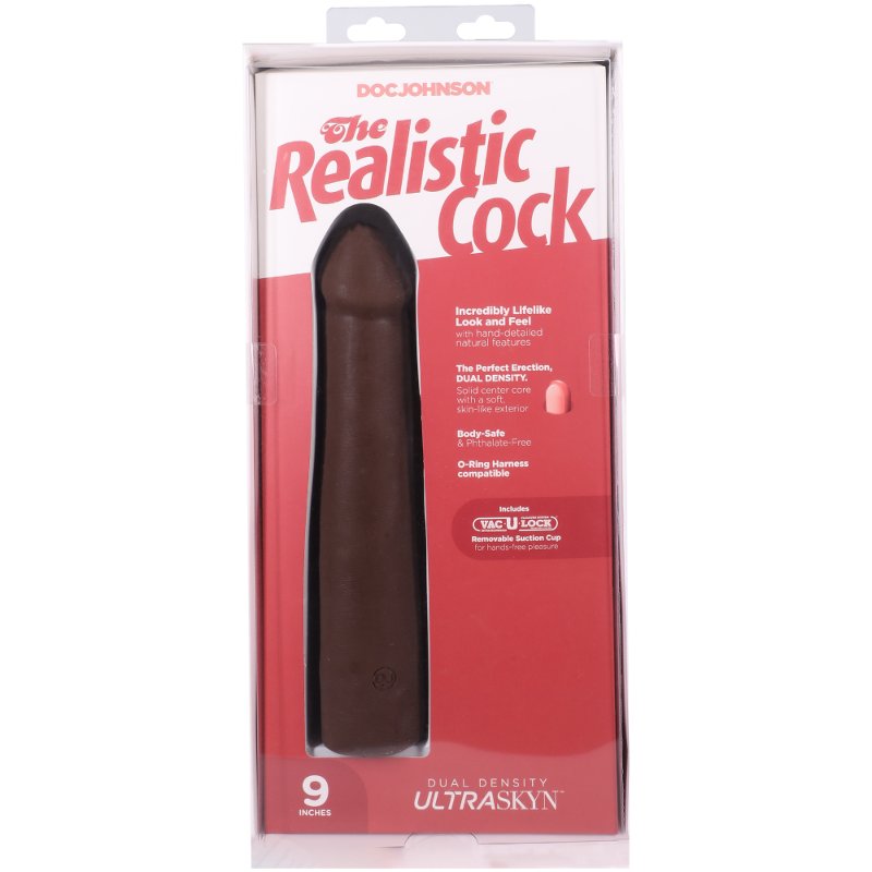 Фалоімітатор Doc Johnson The Realistic Cock ULTRASKYN - 9 Inch Chocolate