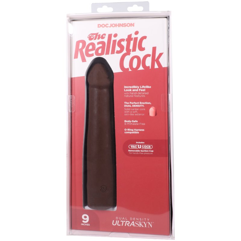 Фалоімітатор Doc Johnson The Realistic Cock ULTRASKYN - 9 Inch Chocolate