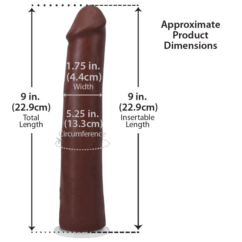 Фалоімітатор Doc Johnson The Realistic Cock ULTRASKYN - 9 Inch Chocolate