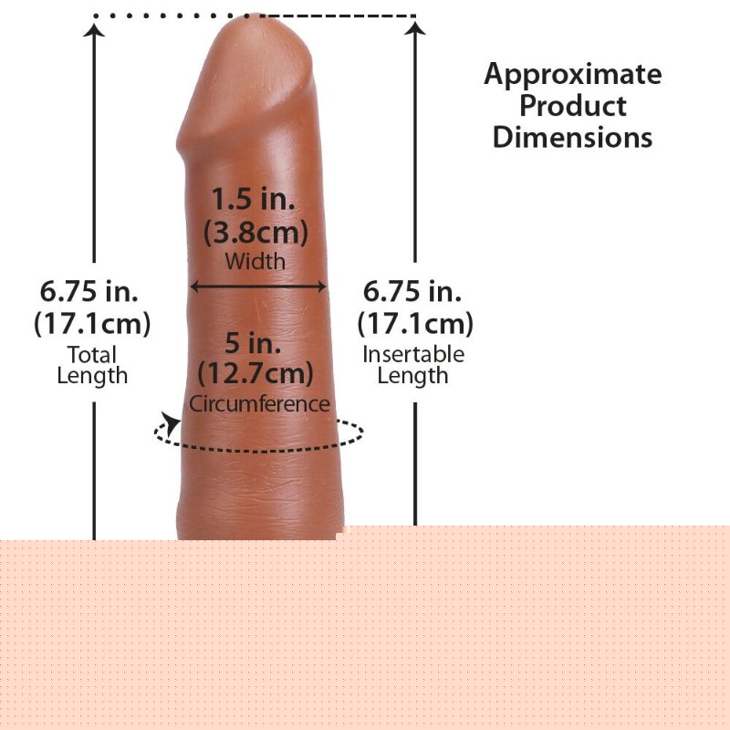 Фалоімітатор Doc Johnson The Realistic Cock ULTRASKYN - 7 Inch Caramel