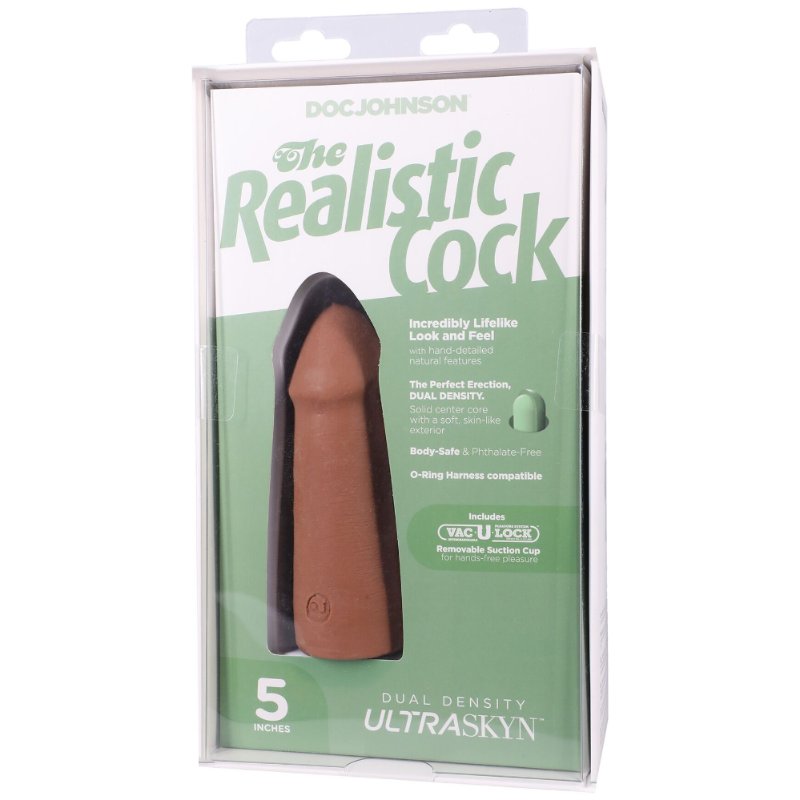 Фалоімітатор Doc Johnson The Realistic Cock ULTRASKYN - 5 Inch Caramel