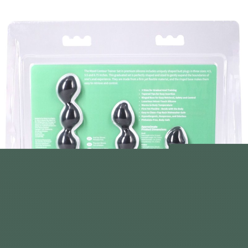 Набір анальних іграшок Doc Johnson Mood Naughty Contour Beads Trainer Set
