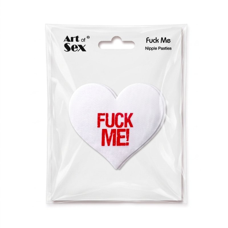 Пестис-сердечка Art of Sex - Fuck me, білий
