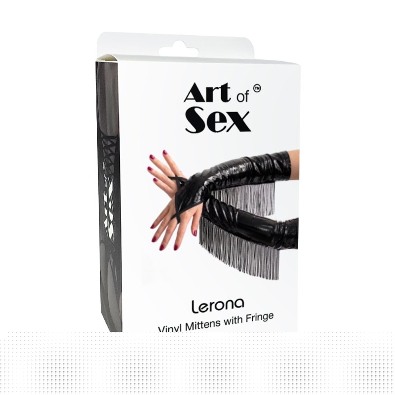 Вінілові мітенки Art of Sex - Lerona, розмір M, колір червоний