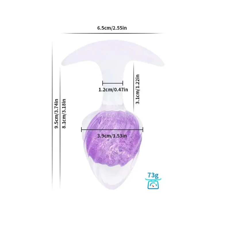 Анальна пробка Liebe Seele Icecream-shaped Crystal Anal Plug - Purple Medium