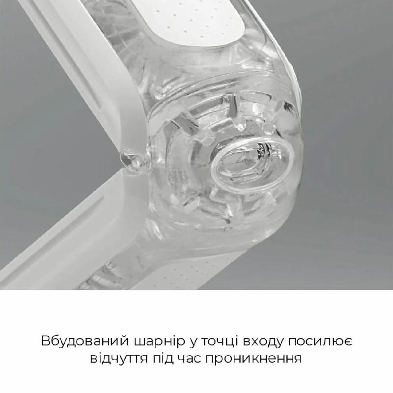 Мастурбатор Tenga Flip Zero White, змінна інтенсивність стимуляції, розкладний