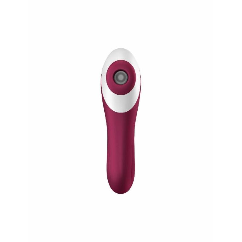 Вакуумний стимулятор із вібрацією Satisfyer Dual Crush Wine Red