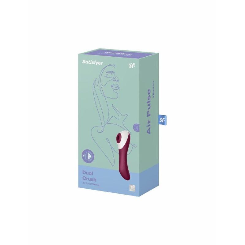 Вакуумний стимулятор із вібрацією Satisfyer Dual Crush Wine Red