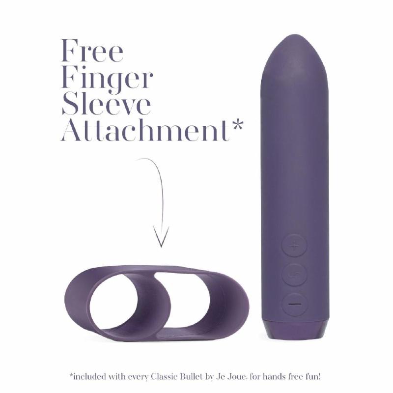 Мінівібратор Je Joue - Classic Bullet Vibrator Purple з глибокою вібрацією і фіксацією на палець