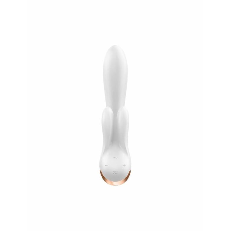 Смарт вібратор-кролик із подвійним відростком Satisfyer Double Flex White