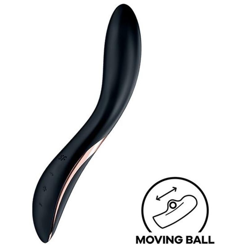 Вібратор із перлинною стимуляцією точки G Satisfyer Rrrolling Explosion Black - зображення 1
