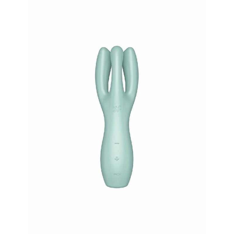 Кліторальний вібратор Satisfyer Threesome 3 Mint з трьома пальчиками