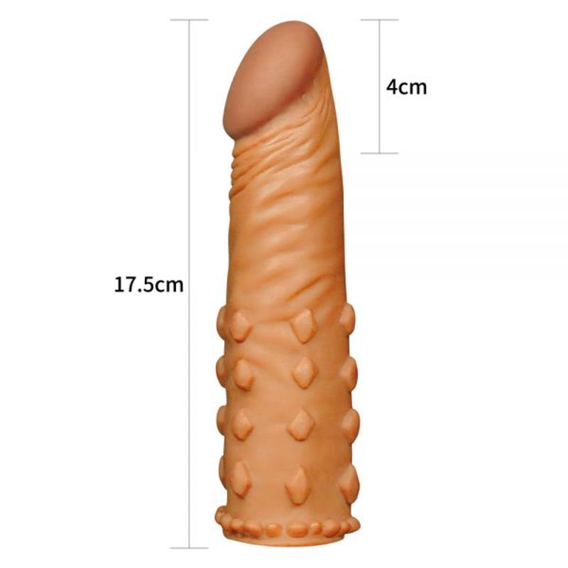 Насадка с пупырышками Add 2" Pleasure X Tender, Brown