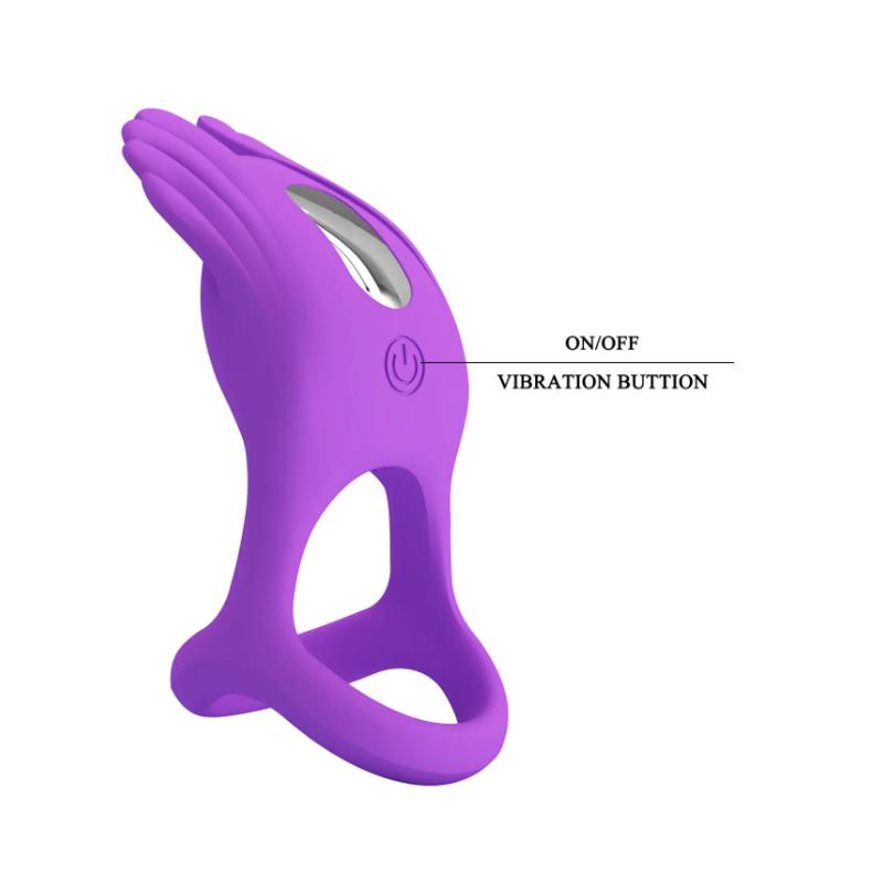 Эрекционное кольцо Pretty Love - Vibration Penis Ring SILAS Purple