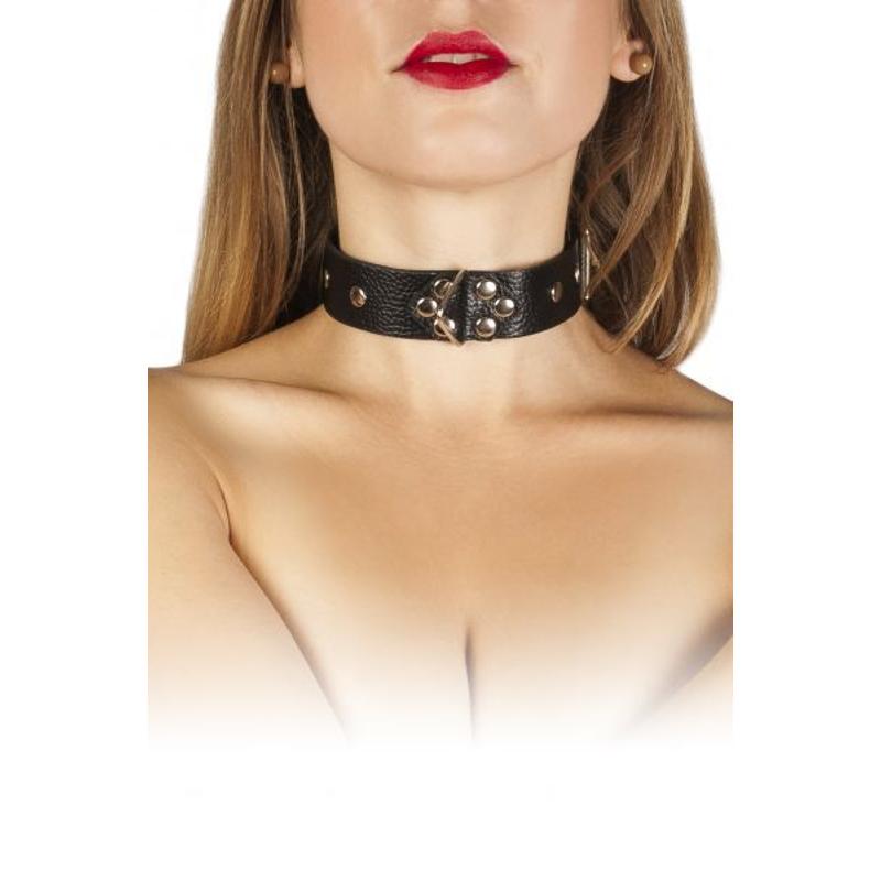 Ошейник Leather Restraints Collar, Black
