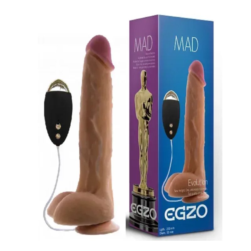 Вибратор на присоске EGZO Ciberskin DVR004 ( 23 см х 5,5 см ) - зображення 1